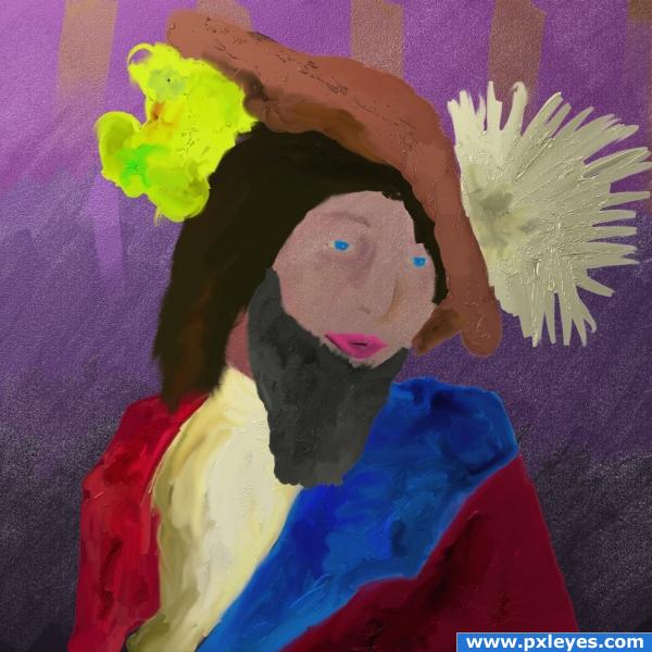 Creation of Françoise, the bearded lady: Final Result